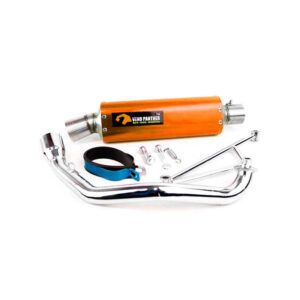 ESCAPE DEPORTIVO UNIVERSAL MOTO TRABAJO Y PISTA DT NARANJA