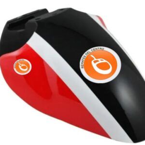 SALPICADERA DELANTERA ROJA/NEGRO DS125, DS150, XS150, GS150, GTS175
