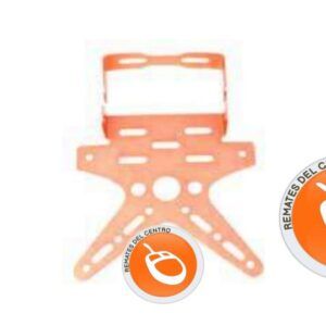PORTAPLACA UNIVERSAL EN ALUMINIO  NARANJA