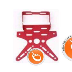 PORTAPLACA UNIVERSAL EN ALUMINIO  ROJO